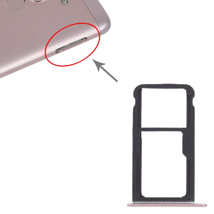 SIM Card Tray + SIM Card Tray / Micro SD Card Tray for Honor Play 6 (Pink)