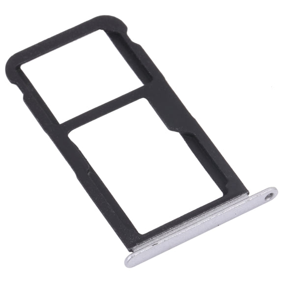 SIM Card Tray + SIM Card Tray / Micro SD Card Tray for Honor Play 6 (Silver)