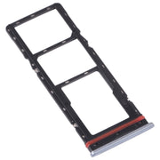 For Tecno Camon 16 Premier CE9 CD6J SIM Card Tray + SIM Card Tray + Micro SD Card Tray (Silver)