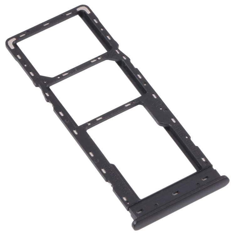 For Tecno Camon 17 Pro CG8 CG8H SIM Card Tray + SIM Card Tray + Micro SD Card Tray (Black)