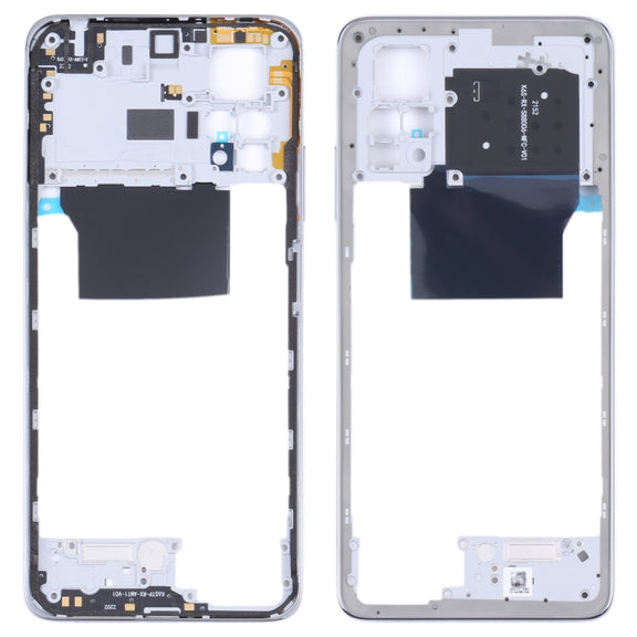 Original Middle Frame Bezel Plate for Xiaomi Redmi Note 11 Pro 4G 2201116TG 2201116TI(Silver)