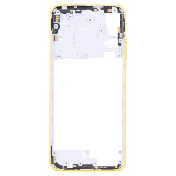 Original Middle Frame Bezel Plate for Xiaomi Poco M3 Pro 5G M2103K19PG M2103K19PI (Yellow)