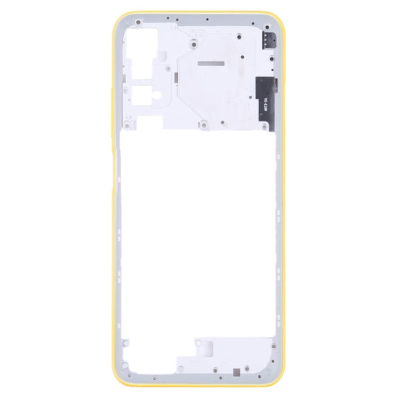 Original Middle Frame Bezel Plate for Xiaomi Poco M3 Pro 5G M2103K19PG M2103K19PI (Yellow)