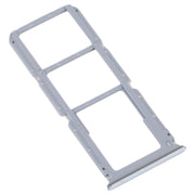 For OPPO A95 4G/Reno6 Lite SIM Card Tray + SIM Card Tray + Micro SD Card Tray (Silver)