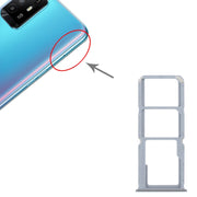 For OPPO A95 4G/Reno6 Lite SIM Card Tray + SIM Card Tray + Micro SD Card Tray (Silver)