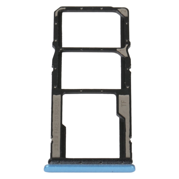 SIM Card Tray + SIM Card Tray + Micro SD Card Tray For Xiaomi Redmi 10A (Blue)