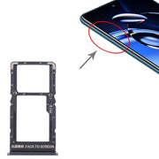 For Xiaomi Redmi Note 11SE SIM Card Tray + SIM Card Tray + Micro SD Card Tray (Black)