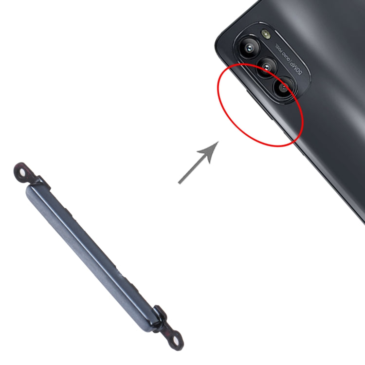 For Motorola Moto G52 Volume Control Button (Black)