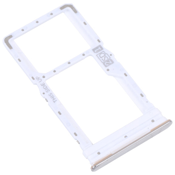 For Motorola Moto G52 SIM Card Tray + SIM / Micro SD Card Tray (Silver)