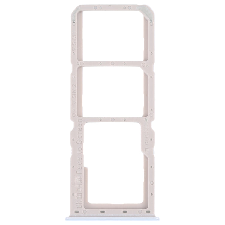 For OPPO A52 4G SIM Card Tray + SIM Card Tray + Micro SD Card Tray (White)