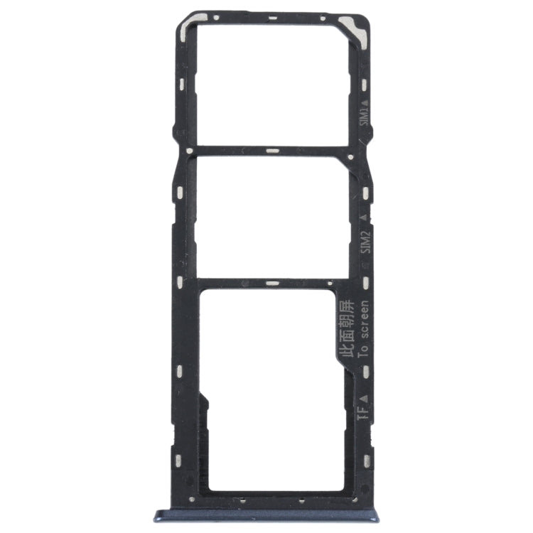 For OPPO A16K SIM Card Tray + SIM Card Tray + Micro SD Card Tray (Black)