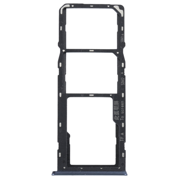 For OPPO A16K SIM Card Tray + SIM Card Tray + Micro SD Card Tray (Black)