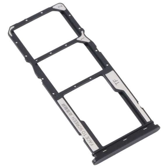 For Xiaomi Redmi A1 2022 / Redmi A1+ SIM Card Tray + SIM Card Tray + Micro SD Card Tray (Black)