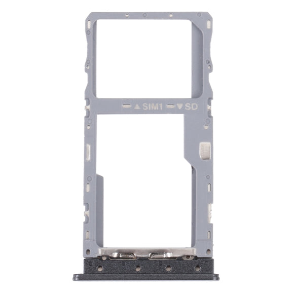 For TCL 20 XE Original SIM Card Tray + Micro SD Card Tray(Black)