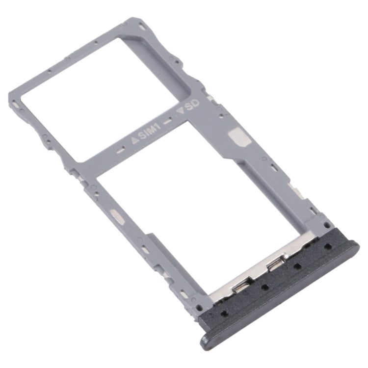 For T-Mobile REVVL 4 4G Original SIM Card Tray + Micro SD Card Tray(Black)
