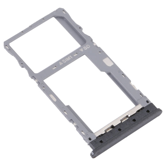 For T-Mobile REVVL 4 4G Original SIM Card Tray + Micro SD Card Tray(Black)