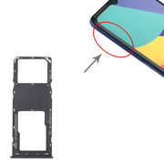 For Alcatel 1V 2021 Original SIM Card Tray + Micro SD Card Tray(Black)