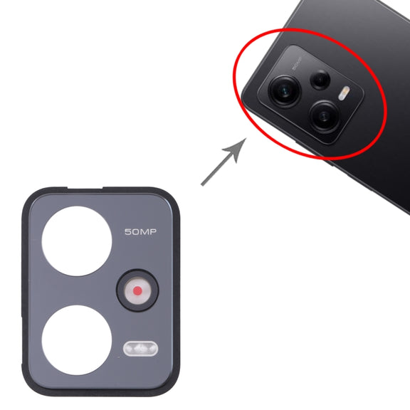 Back Camera Lens Frame for Xiaomi Redmi Note 12 Pro 5G (Black)