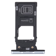 For Sony Xperia XZ2 Premium Original SIM Card Tray + SIM / Micro SD Card Tray (Silver)