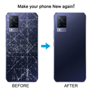 For vivo V21 Original Battery Back Cover with Camera Lens Cover(Blue)
