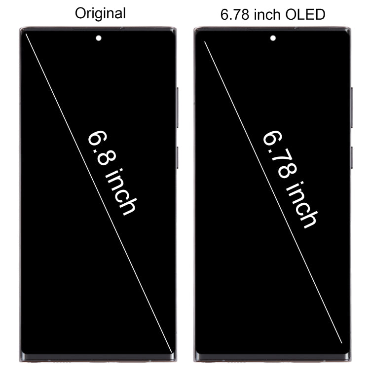 For Samsung Galaxy S22 Ultra 5G SM-S908B EU Edition 6.78 inch OLED  LCD Screen Digitizer Full Assembly with Frame (Green)