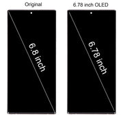 For Samsung Galaxy S22 Ultra 5G SM-S908B EU Edition 6.78 inch OLED  LCD Screen Digitizer Full Assembly with Frame(Silver)