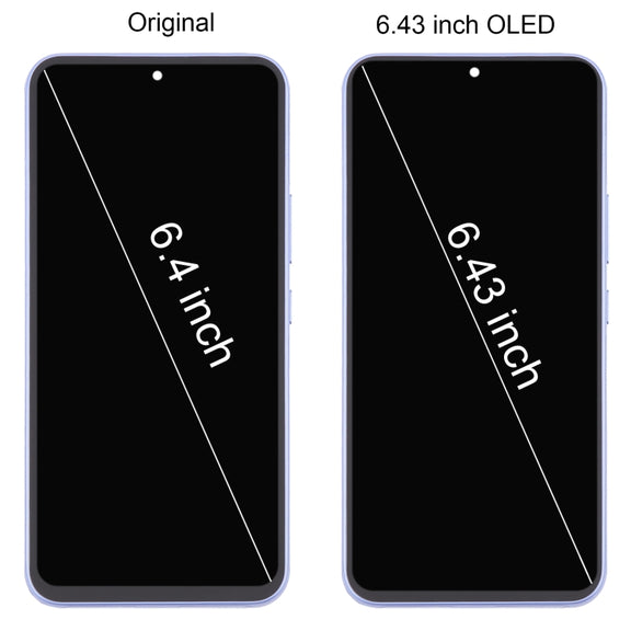 For Samsung Galaxy A54 5G SM-A546 6.43 inch OLED LCD Screen Digitizer Full Assembly with Frame (Purple)