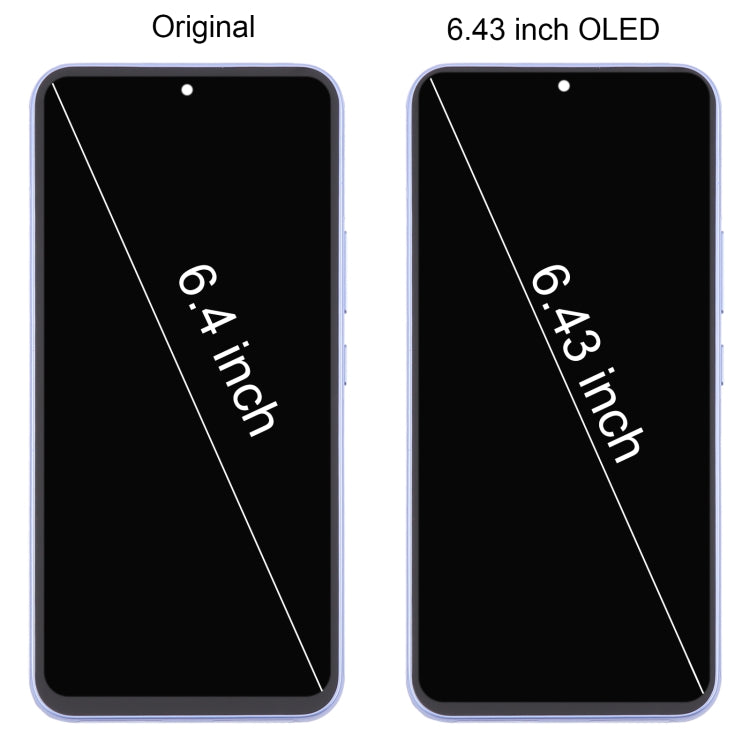 For Samsung Galaxy A54 5G SM-A546 6.43 inch OLED LCD Screen Digitizer Full Assembly with Frame (White)