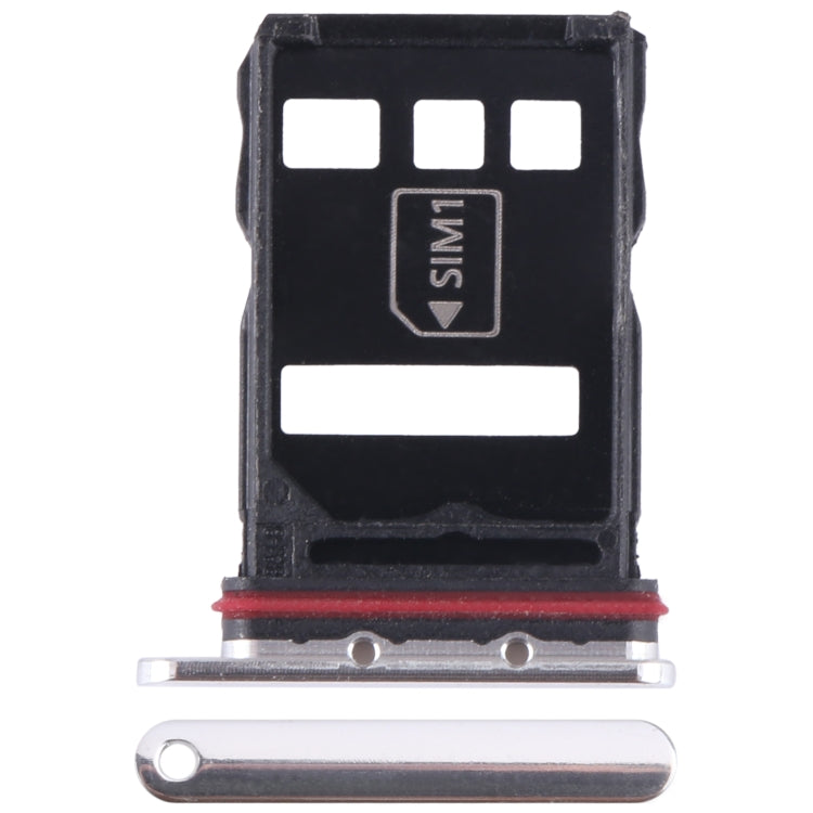 For Huawei P50E SIM + NM Card Tray (Silver)
