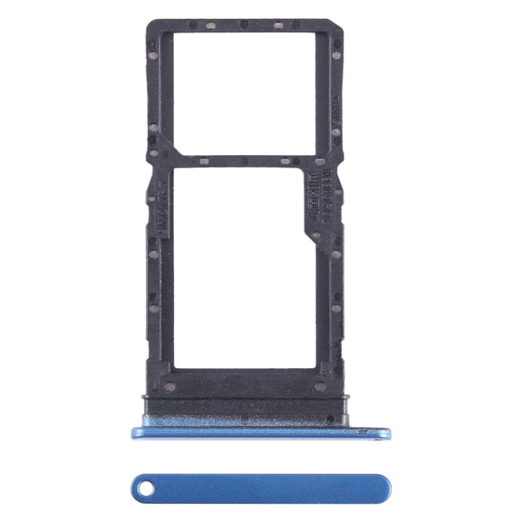 For Honor Play6T SIM + SIM / Micro SD Card Tray (Blue)