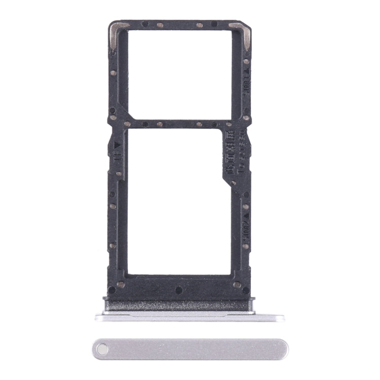 For Honor X5 Plus SIM + SIM / Micro SD Card Tray (Silver)