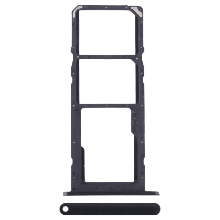 For Honor X10 Lite SIM + SIM + Micro SD Card Tray (Black)