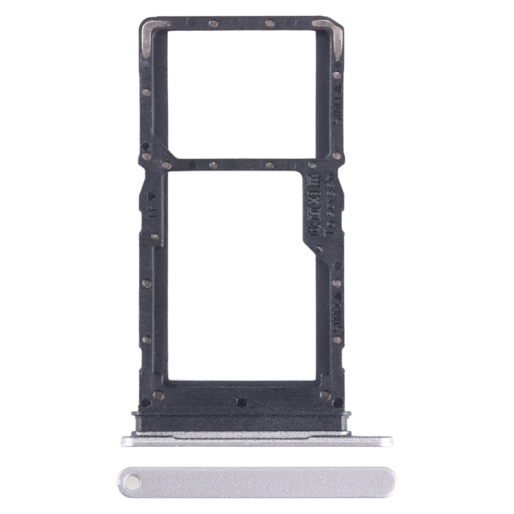For Honor X6 SIM + SIM / Micro SD Card Tray (Silver)