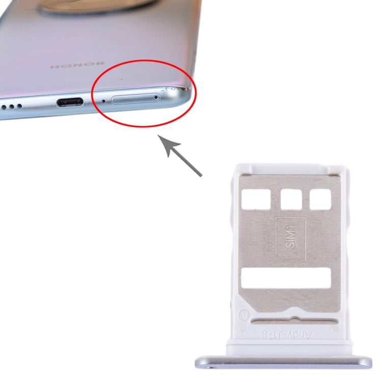 For Honor Magic4 Lite SIM Card Tray (Silver)