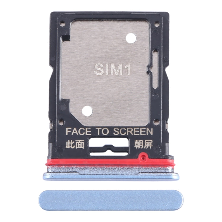 For Xiaomi Poco X4 GT SIM Card Tray + SIM Card Tray / Micro SD Card Tray (Blue)
