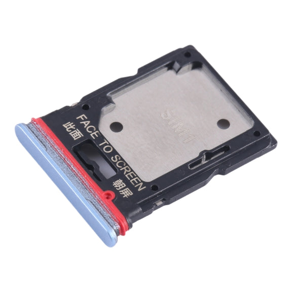 For Xiaomi Poco X4 GT SIM Card Tray + SIM Card Tray / Micro SD Card Tray (Blue)