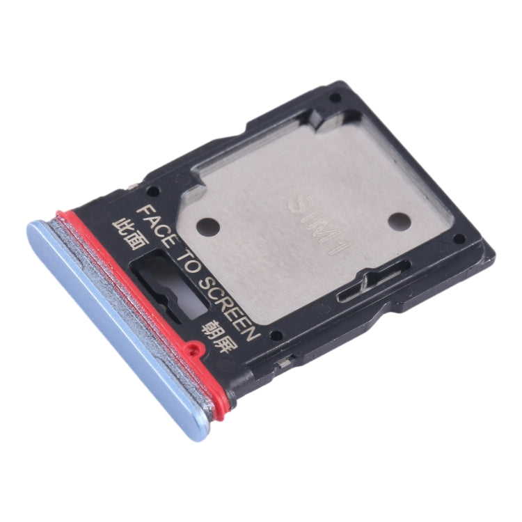 For Xiaomi Redmi K50i SIM Card Tray + SIM Card Tray / Micro SD Card Tray (Blue)