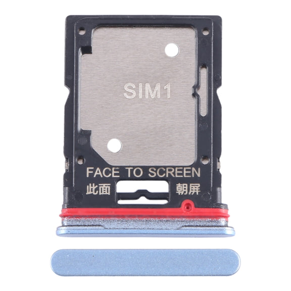 For Xiaomi Redmi K50i SIM Card Tray + SIM Card Tray / Micro SD Card Tray (Blue)
