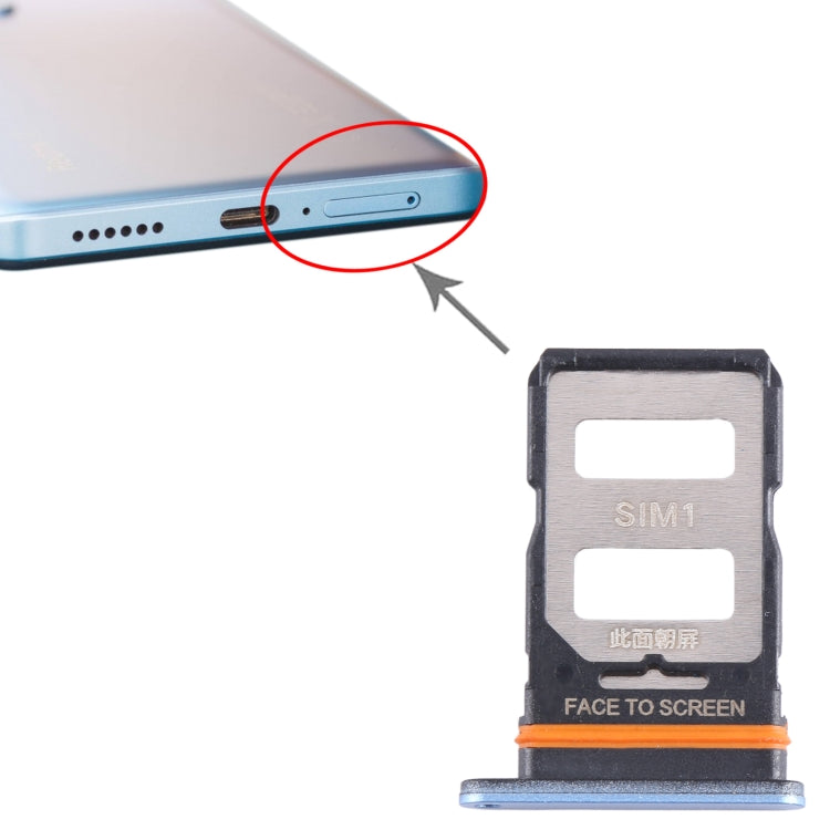 For Xiaomi Redmi Note 12 Pro+ 5G SIM Card Tray + SIM Card Tray (Blue)