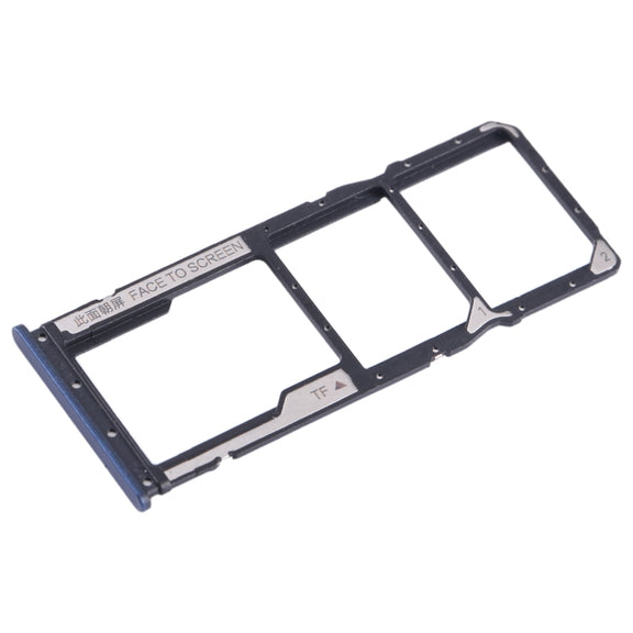 For Xiaomi Redmi 12C SIM Card Tray + SIM Card Tray + Micro SD Card Tray (Blue)