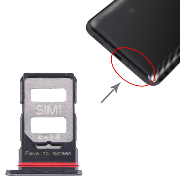 For Xiaomi Redmi K60 SIM Card Tray + SIM Card Tray (Black)