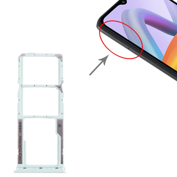 For Xiaomi Redmi A2+ SIM Card Tray + SIM Card Tray + Micro SD Card Tray (Green)
