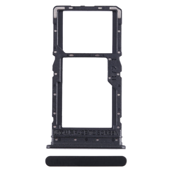 For Xiaomi Redmi Note 12R SIM Card Tray + SIM Card Tray / Micro SD Card Tray (Black)