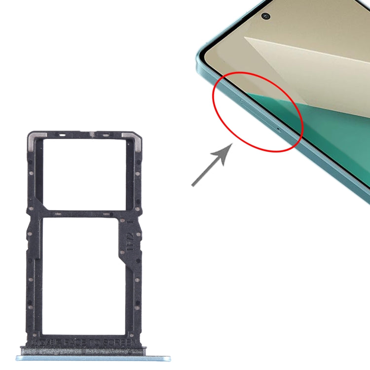 For Xiaomi Note 13 SIM Card Tray + SIM / Micro SD Card Tray (Blue)