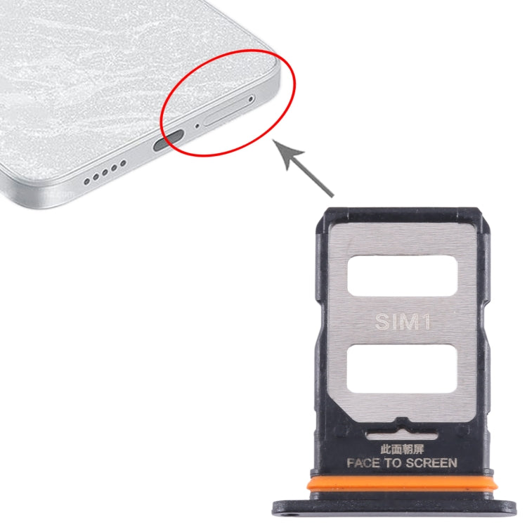 For Xiaomi Note 13 Pro+ SIM Card Tray + SIM Card Tray (Black)