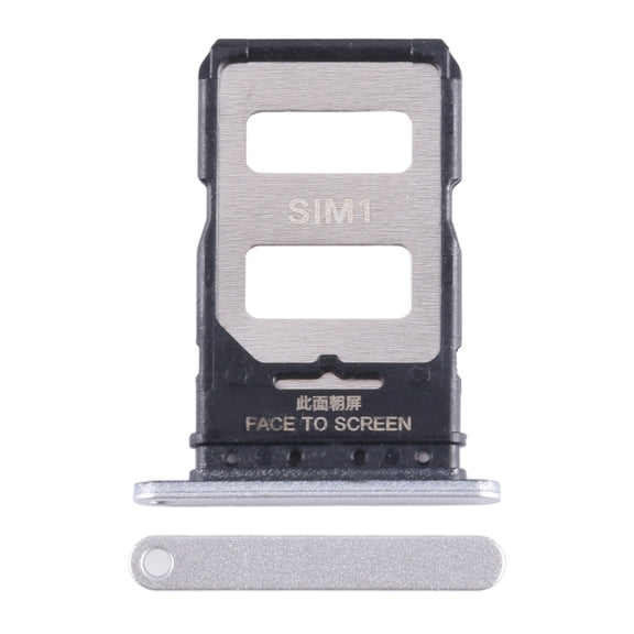 For Xiaomi Note 13 Pro+ SIM Card Tray + SIM Card Tray (Silver)