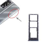 For Tecno Pova 2 SIM Card Tray + SIM Card Tray + Micro SD Card Tray (Dark Blue)