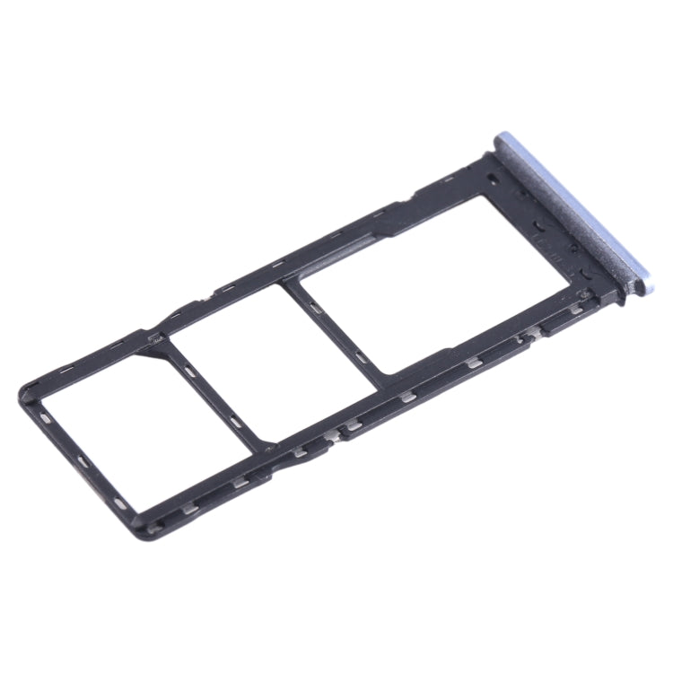 For Tecno Pova 2 SIM Card Tray + SIM Card Tray + Micro SD Card Tray (Baby Blue)