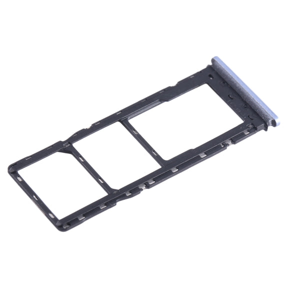 For Tecno Pova 2 SIM Card Tray + SIM Card Tray + Micro SD Card Tray (Baby Blue)
