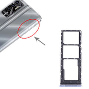 For Tecno Pova 2 SIM Card Tray + SIM Card Tray + Micro SD Card Tray (Baby Blue)
